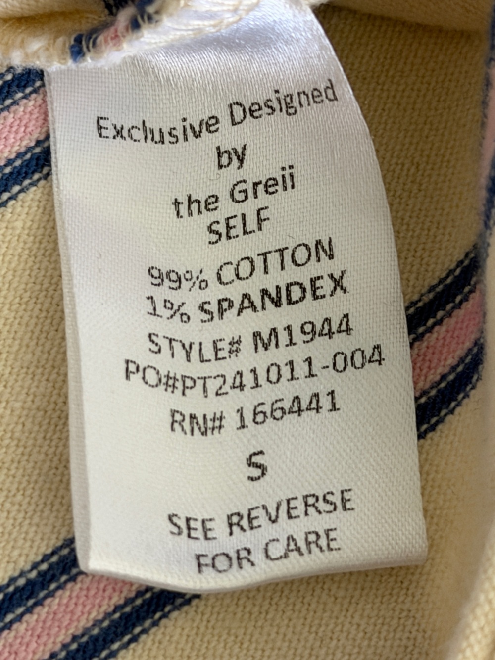 The Greii Striped Ringer Tee Women’s S Boxy Cropped Cotton Made in Korea - Picture 7 of 11